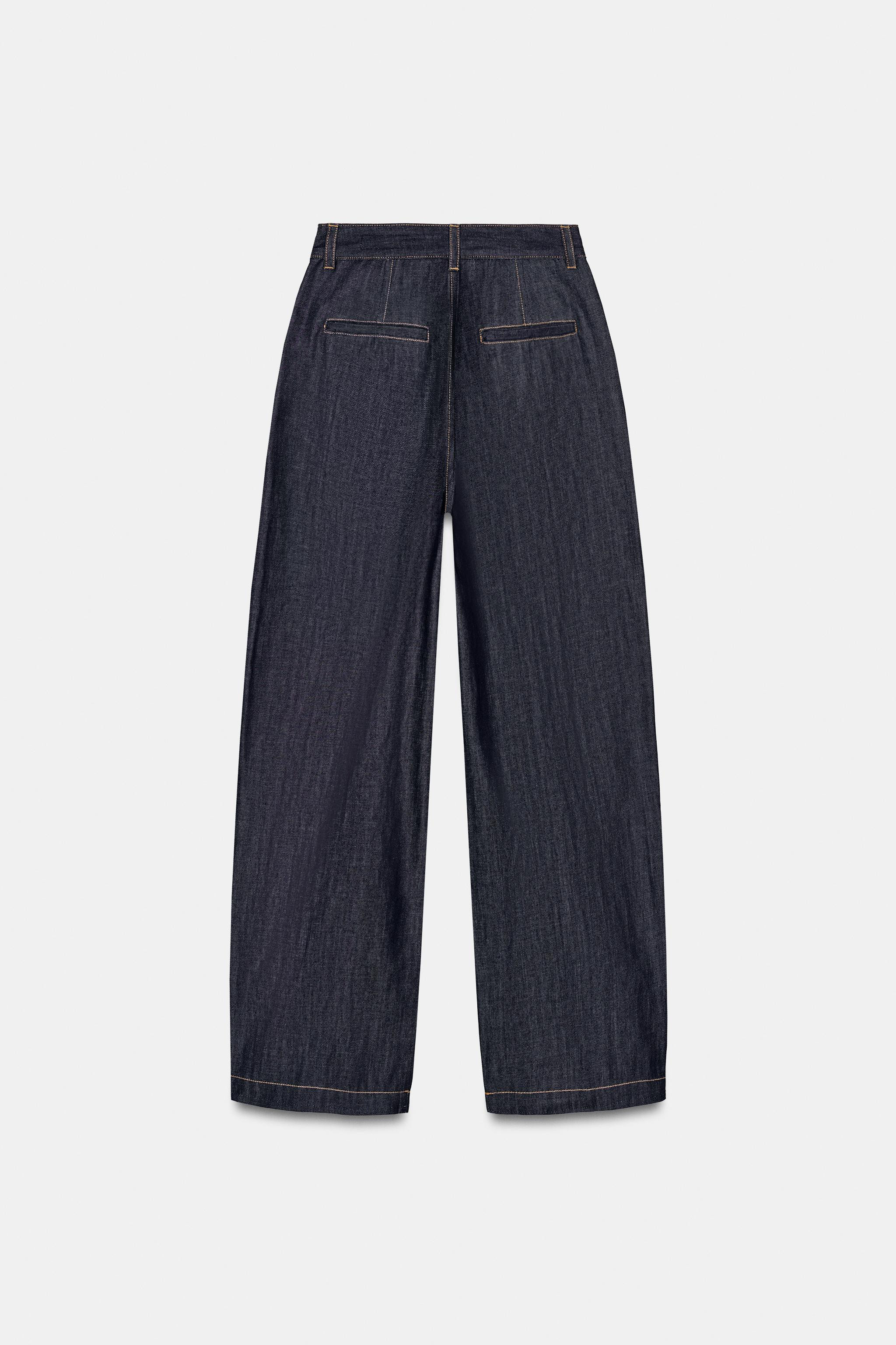 ZW COLLECTION HIGH WAISTED BALLOON PLEATED JEANS | Zara US