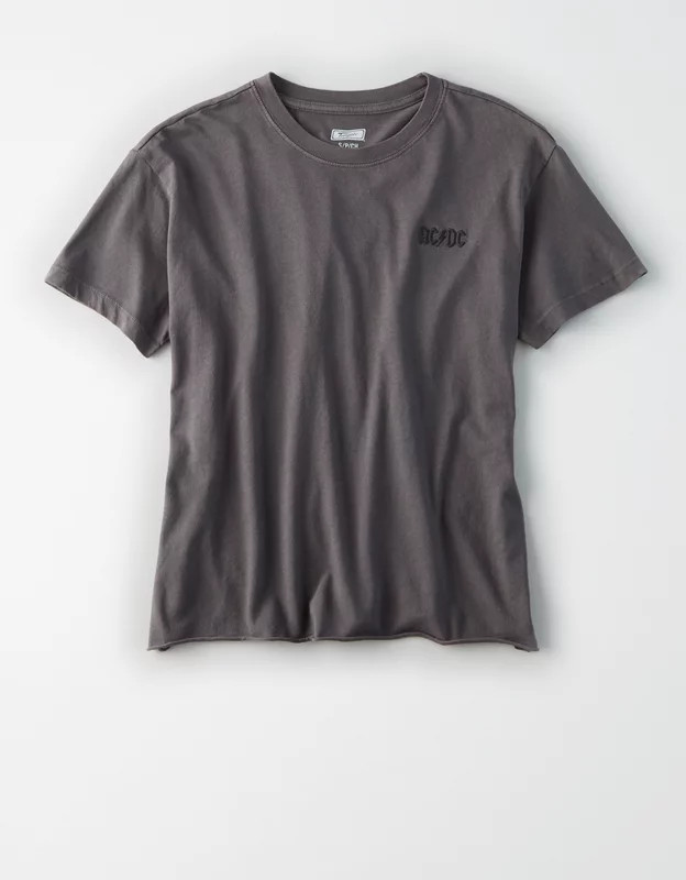 Tailgate Women's AC/DC Cropped T-Shirt | American Eagle Outfitters (US & CA)