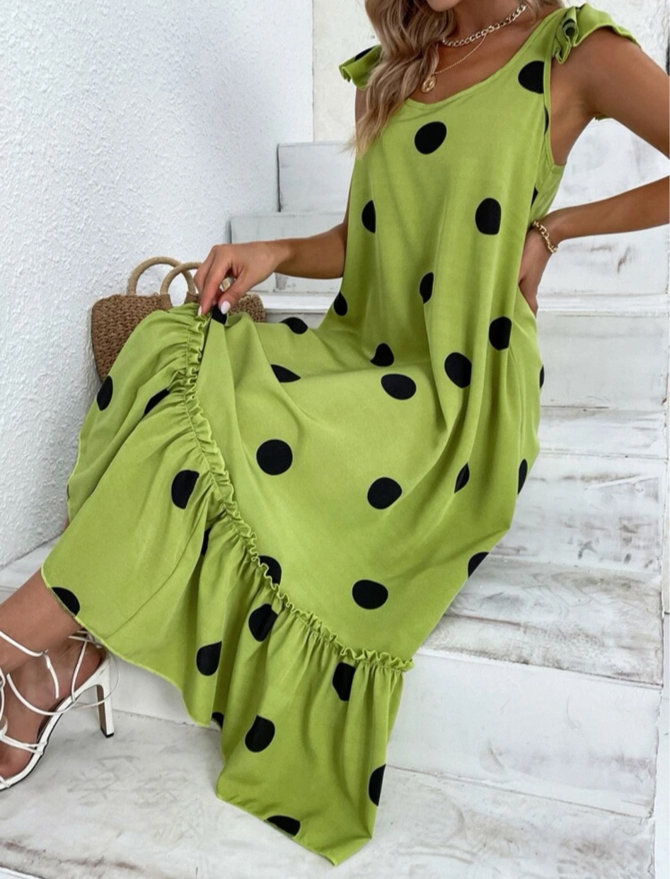 Green Polka Dot Dress