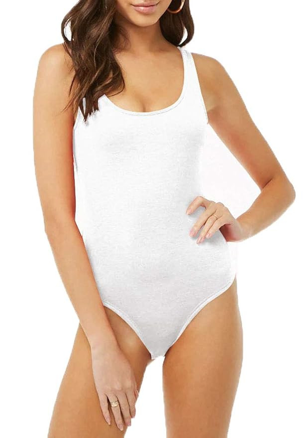 Dasbayla Women's Off Shoulder Ruffle Bodysuit Leotards Rompers Jumpsuits | Amazon (US)