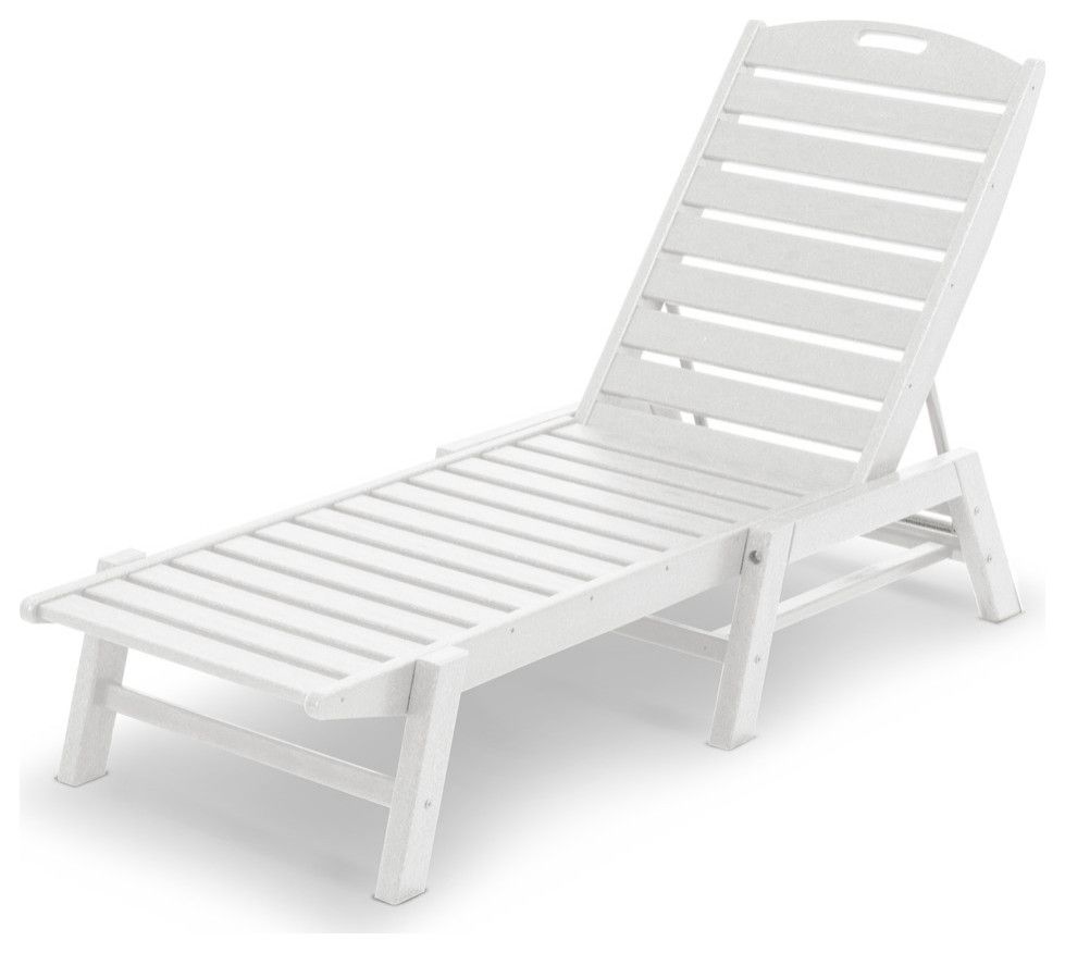 Polywood Nautical Chaise - Beach Style - Outdoor Chaise Lounges - by POLYWOOD | Houzz (US)