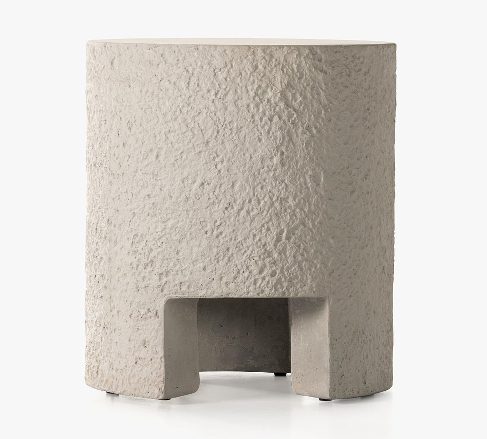 Bolinas Round Concrete End Table | Pottery Barn (US)