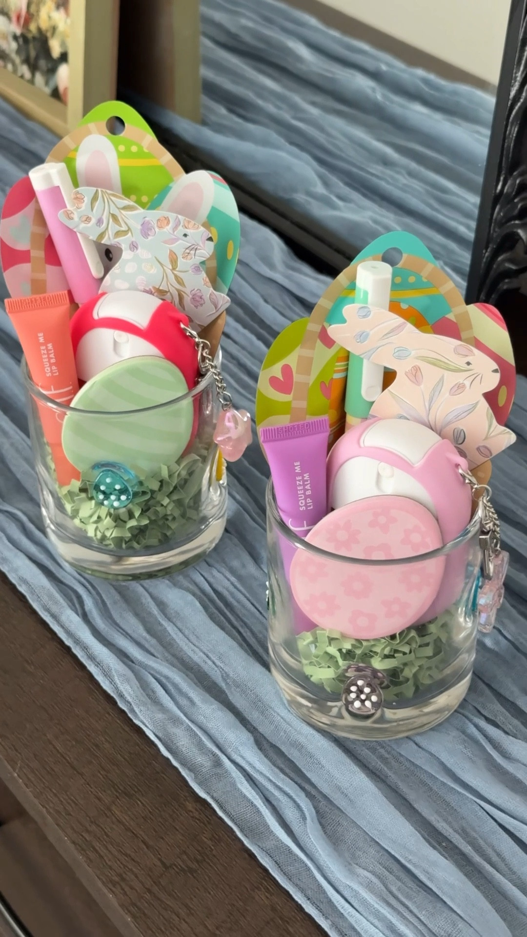 I turned these $10 ICONI glasses into the CUTEST gift 🐰

These glasses come as a set of  four and  are perfect for filling with sweet Spring goodies. 🌸

I filled mine with face masks, sanitizer, lip gloss, note pads and pens AND of course—a coffee gift card. ☕️ 

This is one of my favorite gifts to make and everyone LOVES them! I made theee for teacher gifts but, you can swap out the goodies and make them for anyone  