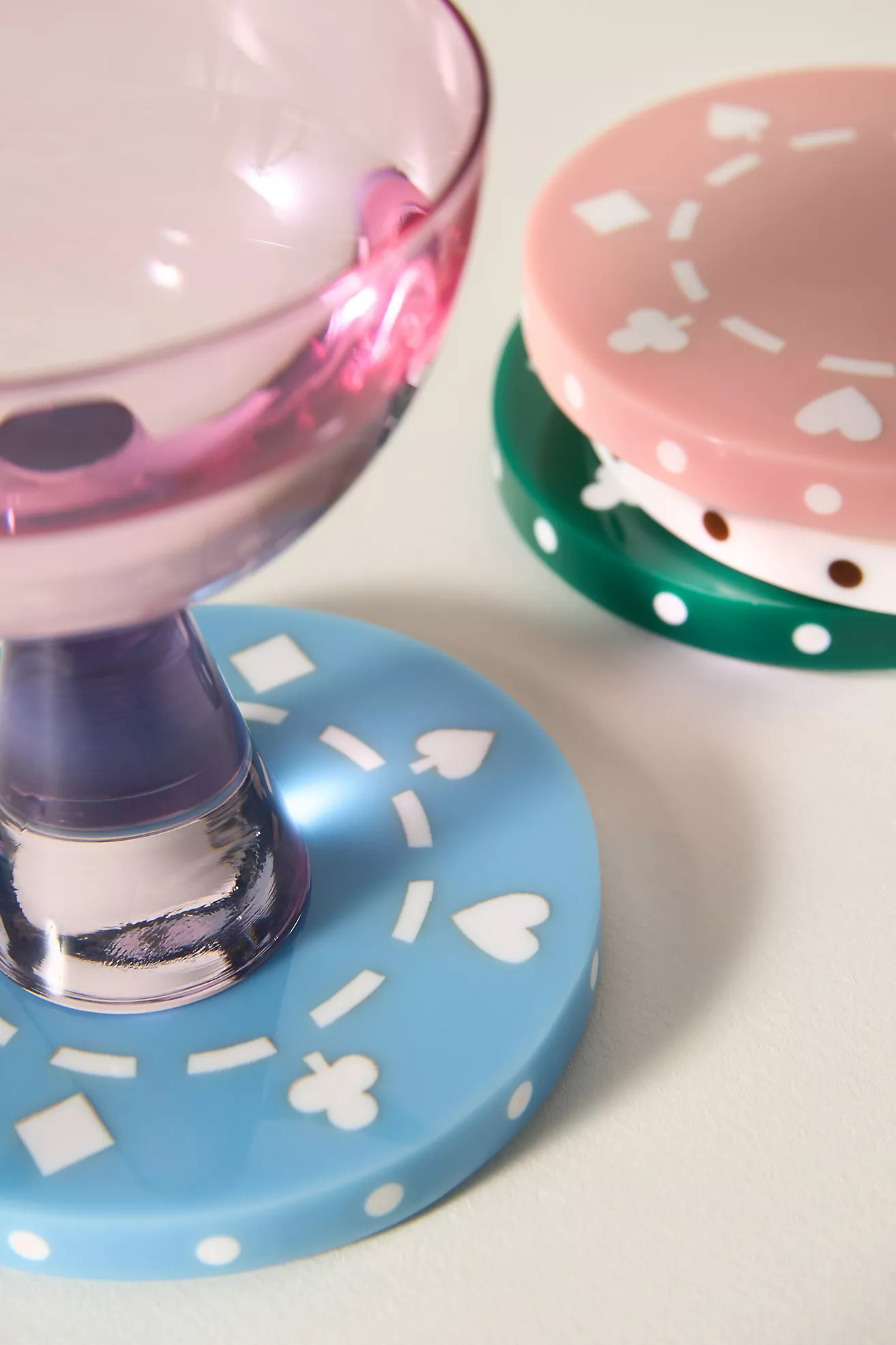 Resin Poker Chip Coasters, Set of 4 | Anthropologie (US)