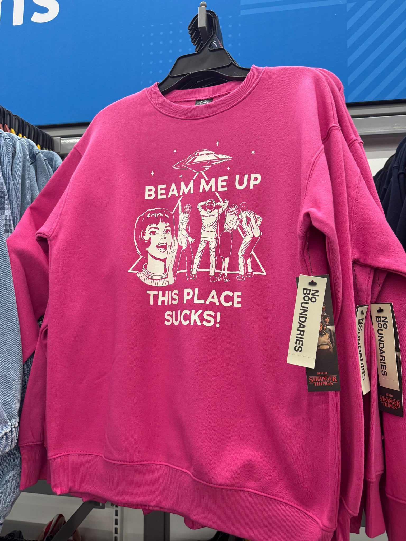 Walmart Netflix Stranger Things Oversized Fleece Sweatshirt from No Boundaries, Women’s Plus

#LTKFindsUnder50 #LTKootd #LTKSeasonal