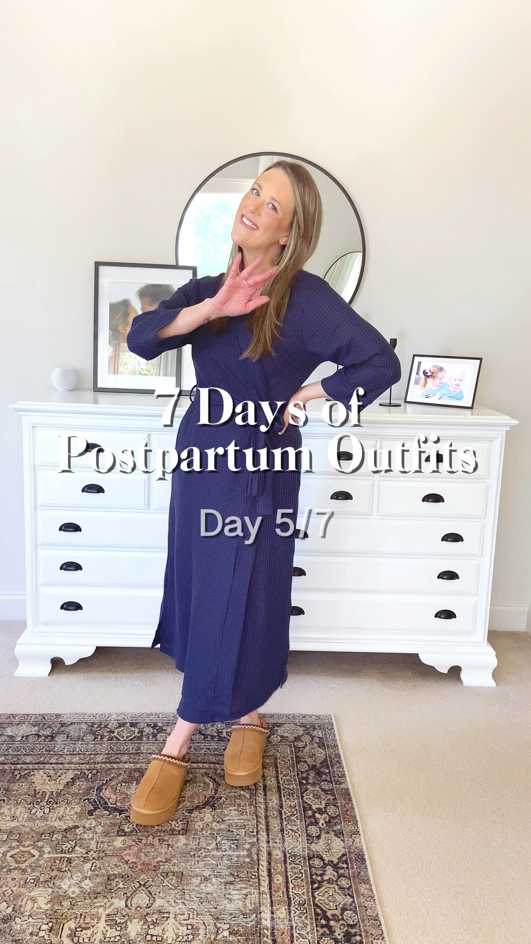 Day five of what I am wearing postpartum.

The aerie boyfriend tee  is so good. I have it in multiple colors. Wearing a size small. 

Joggers are from Amazon. I also have these in multiple colors. Wearing an extra small. 

I sized up in this Amazon Levi jacket to a medium for an extra oversize fit 

Postpartum outfit | postpartum style | mom outfit| sports mom outfit | Amazon robe | Amazon slippers | travel outfit

#LTKVideo #LTKBaby #LTKActive