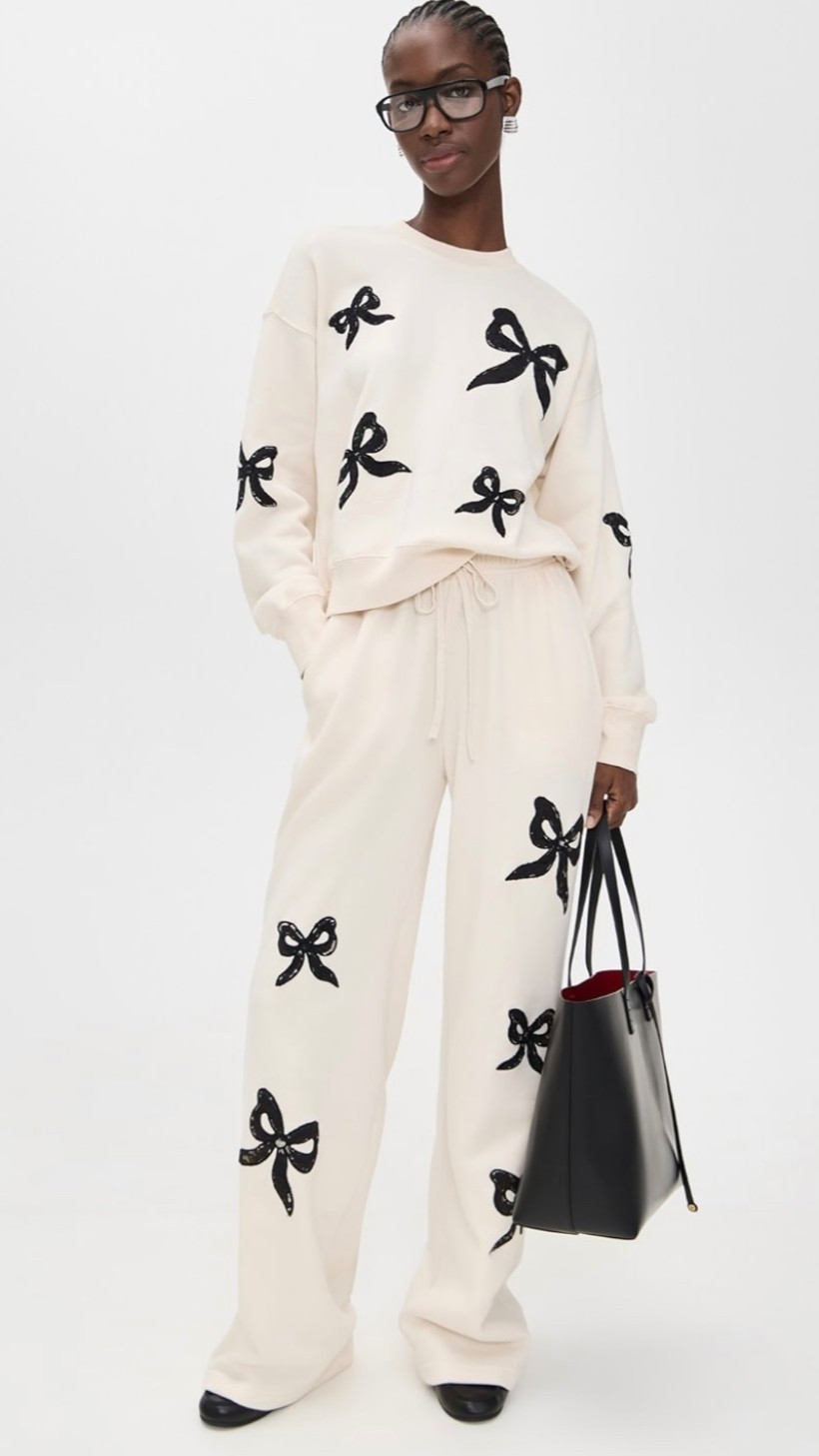 Ends tomorrow EXTRA 30% OFF
All sale styles with code EXTRA30 Matching set! 
LoveShackFancy
Linetta Pullover & matching pants





Bow pullover, comfy set, loungewear, weekend outfit, handbag, cozy outfit, winter outfit, travel outfit, nye outfit, new years eve outfits, holiday party outfit, holiday outfits womens, holiday accessories


#LTKTravel #LTKmomlife #LTKSaleAlert