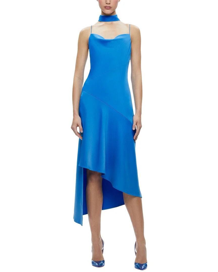 alice + olivia Harmony Asymmetrical Slip Scarf Dress | Shop Simon