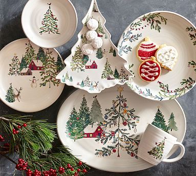 Christmas in the Country Dinnerware Collection | Pottery Barn (US)