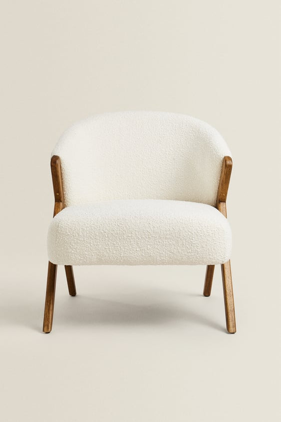 UPHOLSTERED BOUCLÉ ACCENT CHAIR | Zara US