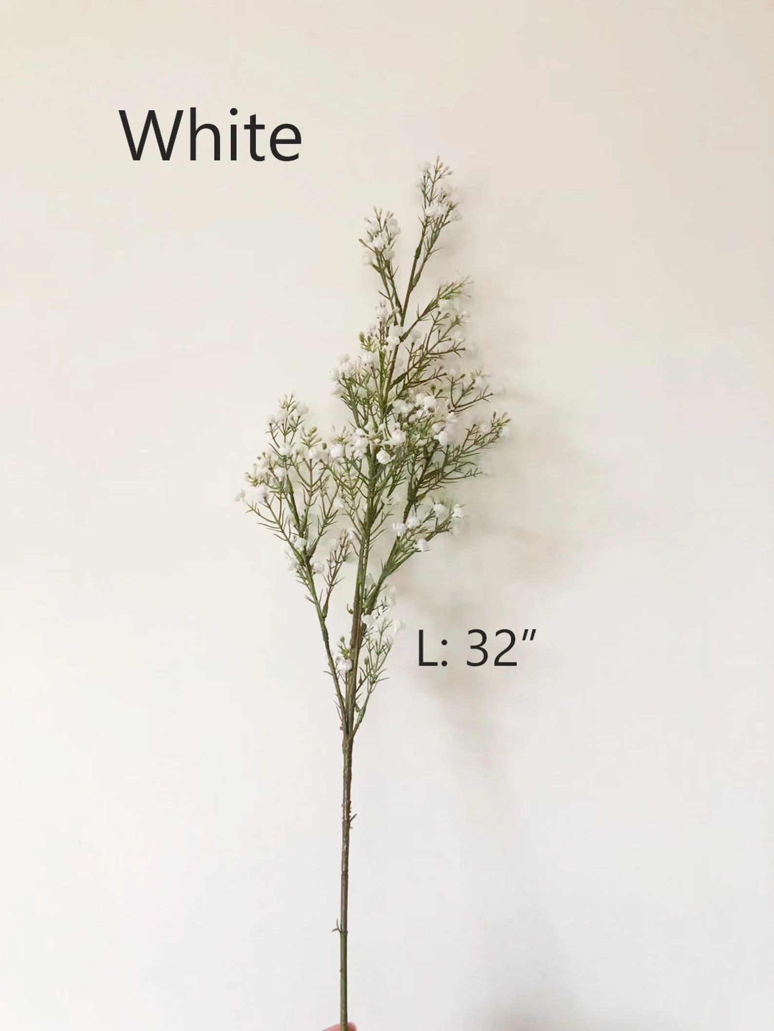 Baby's Breath Spray With Foliage, Artificial Flower Stems, Rustic Wildflower Crafts, Bridal Bouqu... | Etsy (US)