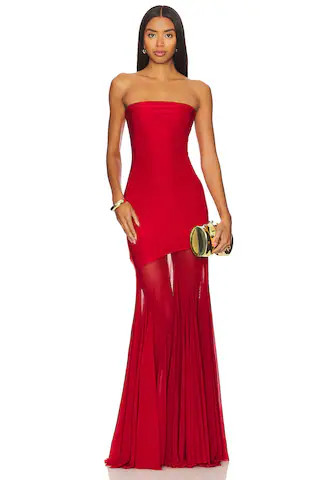 Deme by Gabriella Dahlia Gown in Maroon from Revolve.com | Revolve Clothing (Global)