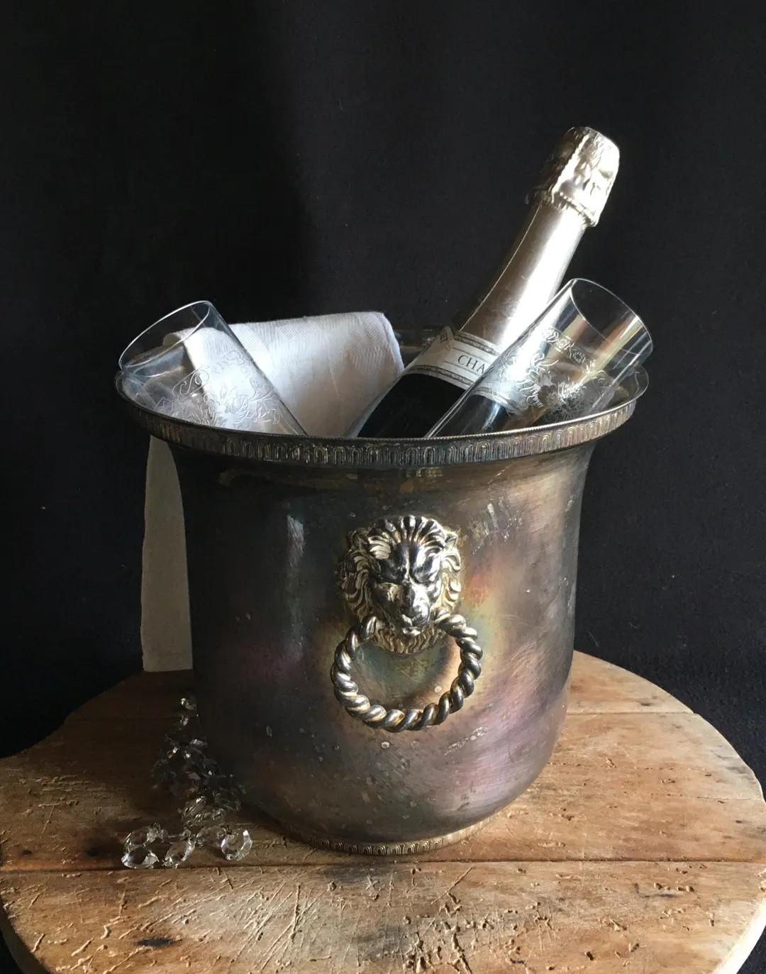 Vintage French SILVERPLATED Plated Champagne Bucket, Wine Cooler. Hallmark. Lion Head Fittings, T... | Etsy (US)