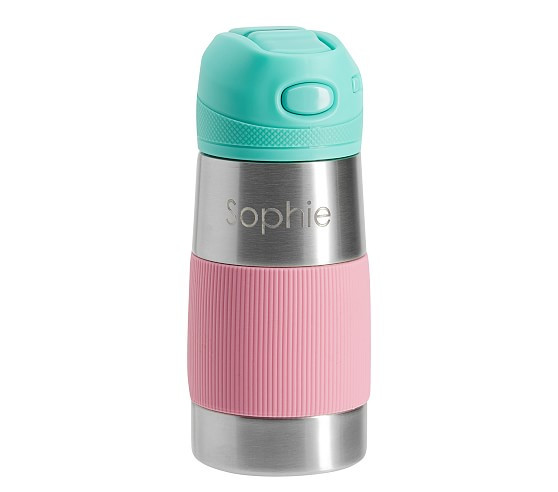 Astor Pink Aqua Water Bottle | Pottery Barn Kids