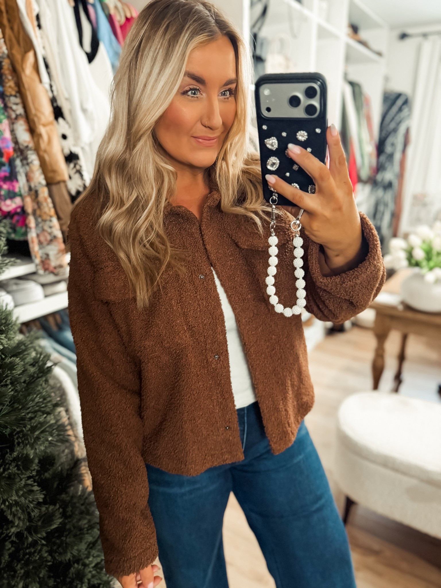 I did a large in the jackets and the sweater!