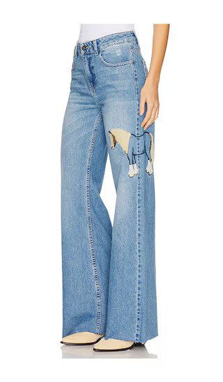 Horsey Jeans in Light Blue | Revolve Clothing (Global)