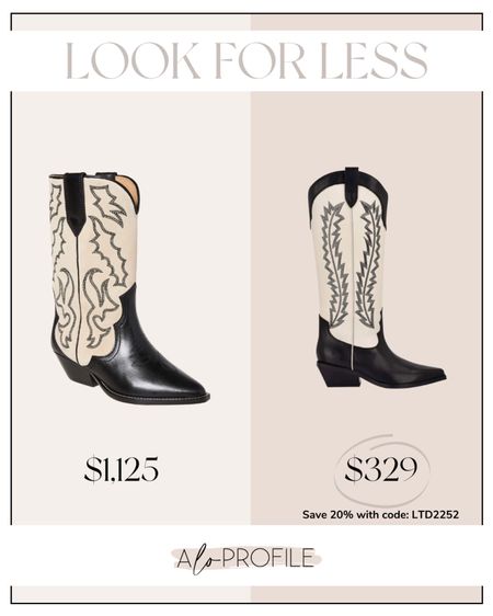 Isabel Marant cowboy boot look for less + save 20% on this entire site. 

#LTKsalealert #LTKshoecrush