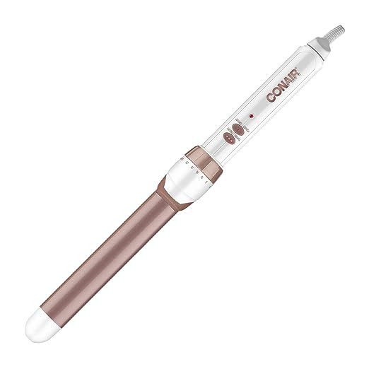 Conair Double Ceramic Curling Wand, 1 Inch Curling Wand, White / Rose Gold | Amazon (US)