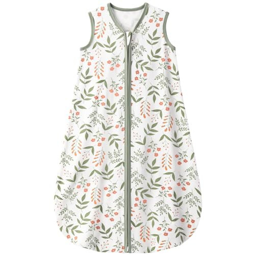 Yoofoss Baby Sleep Sack 6-12 Months 0.5 TOG Baby Wearable Blanket, 100% Cotton Infant Toddler Sleeping Sack 2-Way Zipper Lightweight Sleep Sack, Flower | Amazon (US)