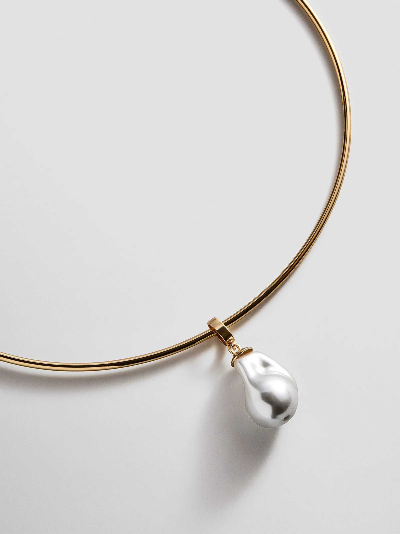 Teagan Pearl Collar Necklace - Gold/Pearl | BaubleBar