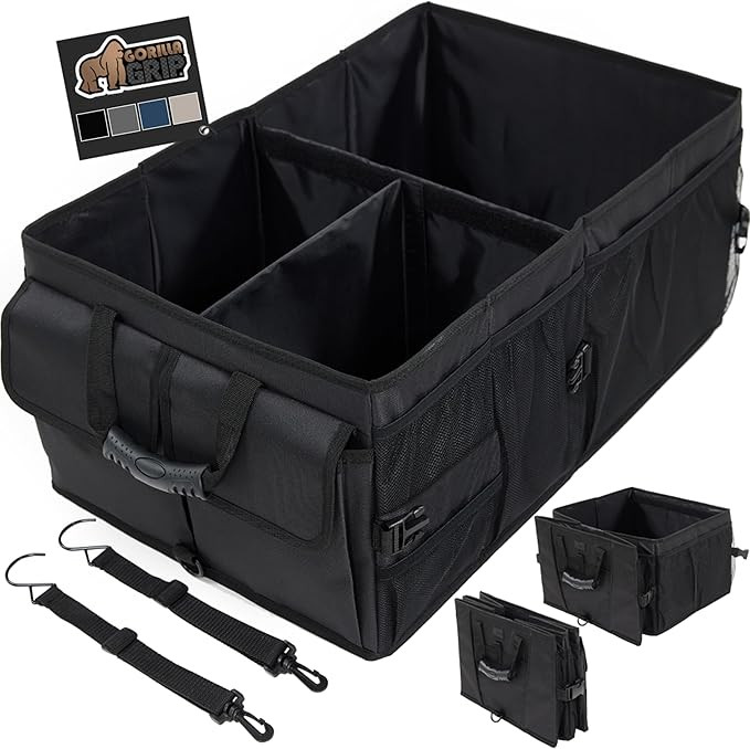 Gorilla Grip Large Capacity Sturdy Trunk Storage Organizer, Slip and Water Resistant Collapsible ... | Amazon (US)