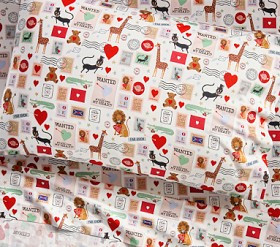 Rifle Paper Co. Valentine's Day Mail Organic Sheet Set | Pottery Barn Kids