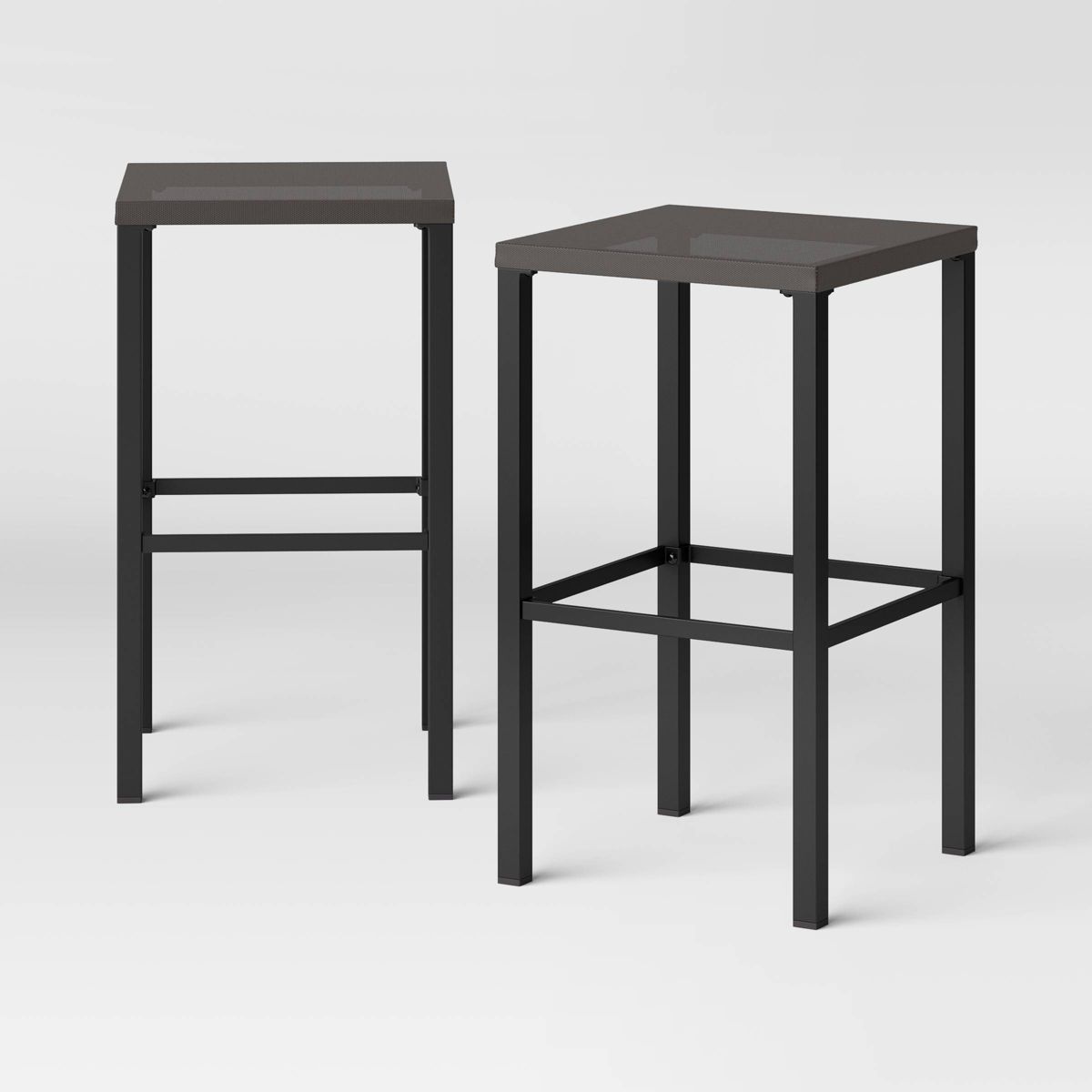 2pk Store & Serve Outdoor Patio Counter and Bar Stools Black - Room Essentials™ | Target