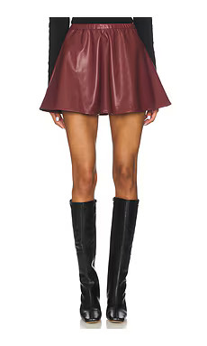 Lovers and Friends Jordan Faux Leather Mini Skirt in Oxblood from Revolve.com | Revolve Clothing (Global)