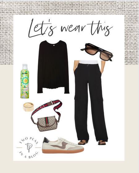 Major trend alert!! Cargo pants. I LOVE this monochromatic look here. Chic and a little sporty  
Ring- use discount code: twopeasinablog 

#LTKover40 #LTKSeasonal #LTKstyletip