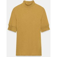 Zara - High Neck T-Shirt - Mustard - M - Woman | Zara Canada