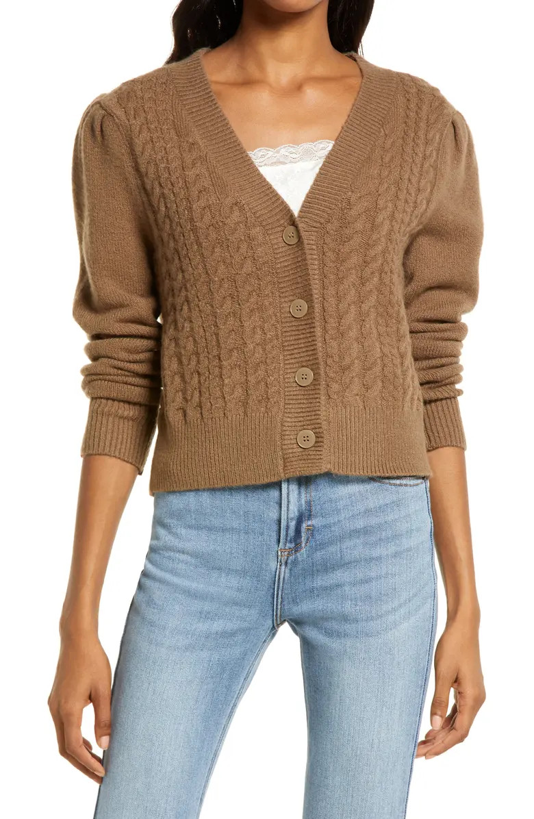 Treasure & Bond Crop Cotton Blend Cardigan | Nordstrom | Nordstrom
