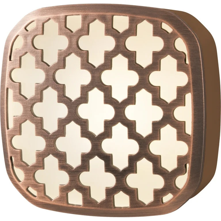 Better Homes & Gardens LED Night Light, Moroccan Design, Light Sensing, Bronze, 2 in, 0.75 in | Walmart (US)