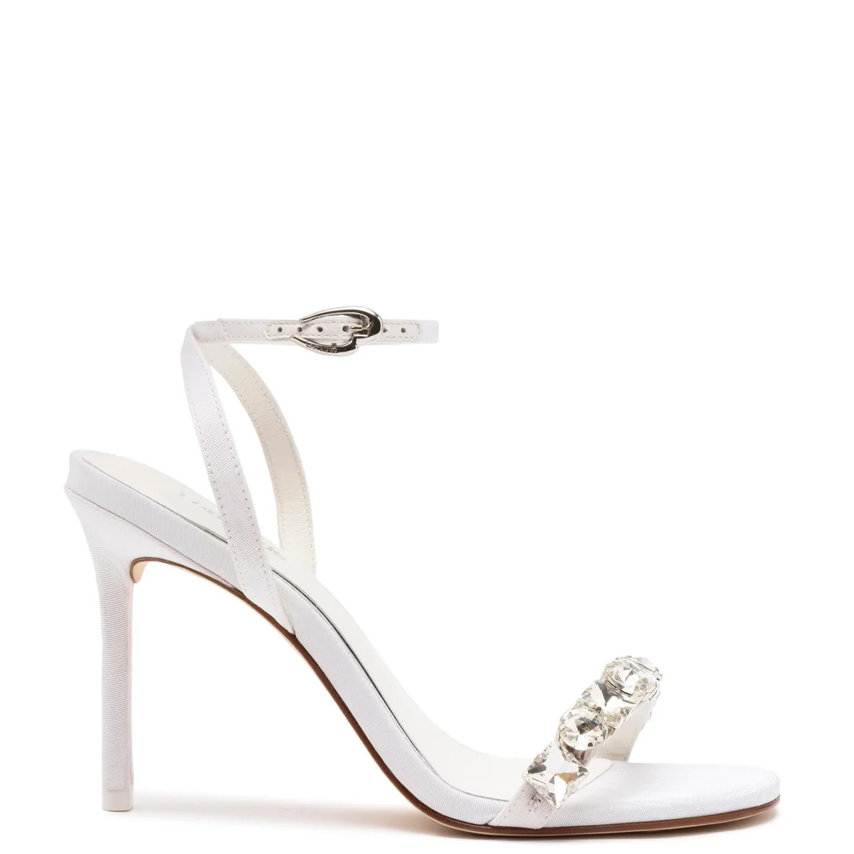 Calypso Sandal in White Fabric | Over The Moon