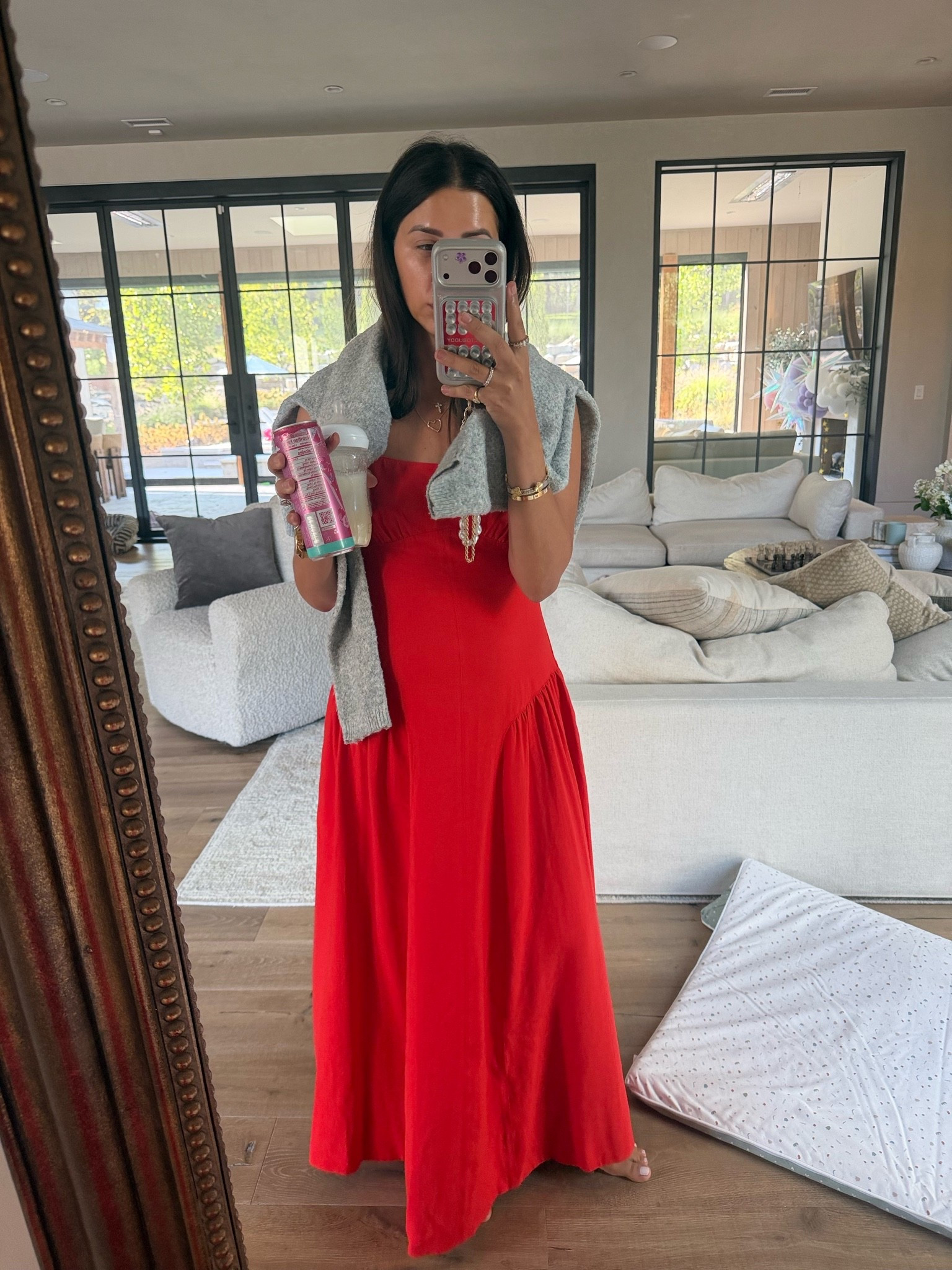 Double fisting this morning haha but talk about a pop of red❤️

Dress: 8 

Dressupbuttercup.com #dressupbuttercup #dederaad

#LTKootd #LTKmomlife #LTKSeasonal