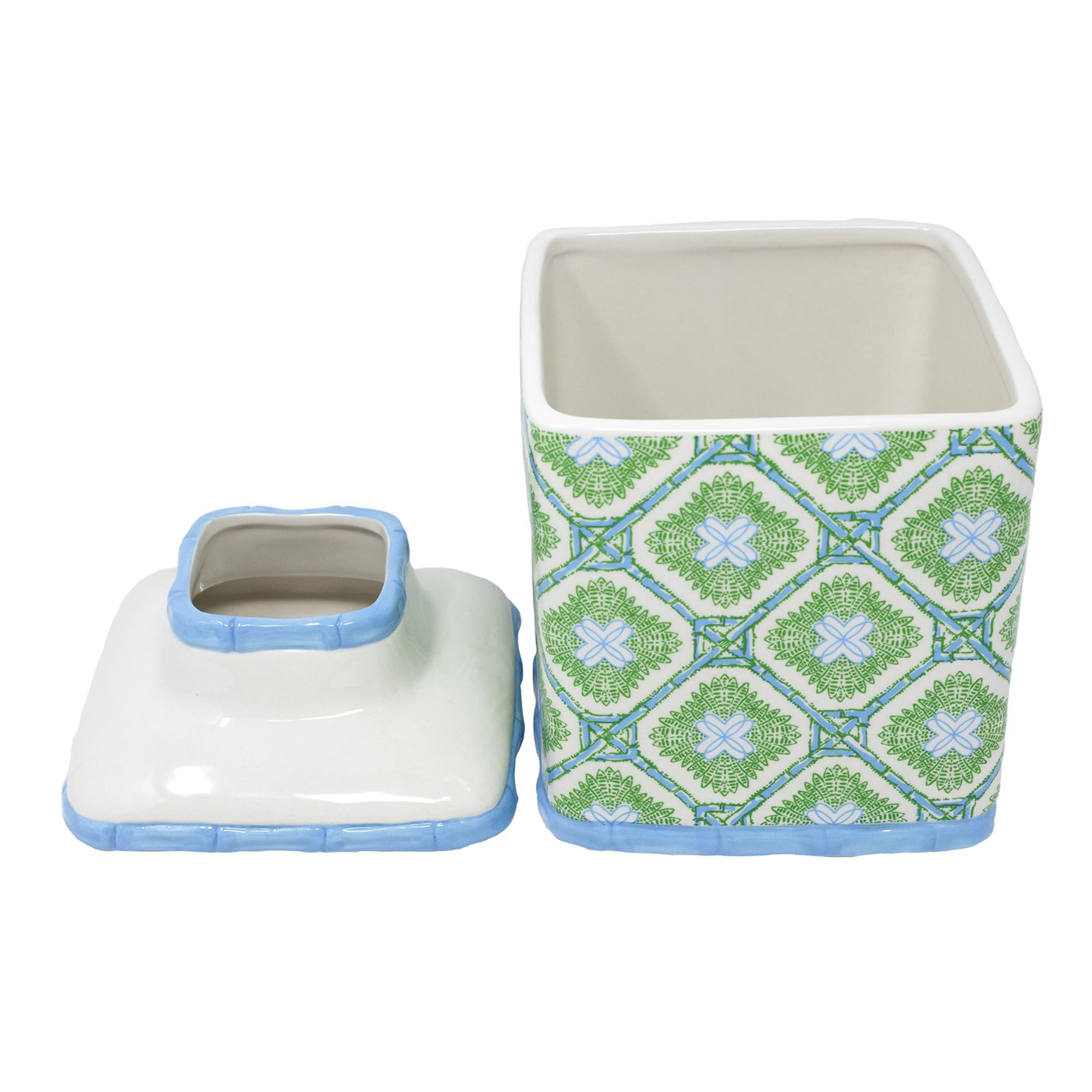 Lilly Pulitzer Ceramic, Square, Tissue-Box Cover, Tissue Holder for Home Decor (Bamboo Logo Trell... | Amazon (US)