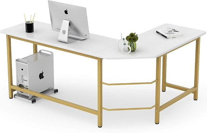 Tribesigns Modern L Shaped Desk, Corner Computer Office Desk PC Laptop Gaming Table Workstation f... | Amazon (US)