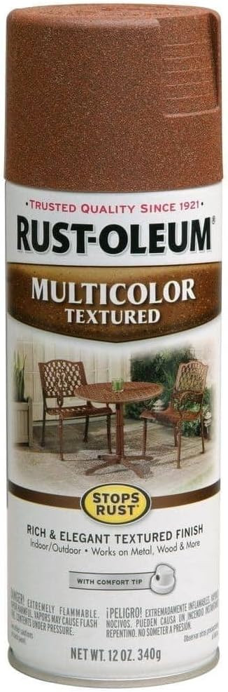 Rust-Oleum 239122 Stops Rust Multi-Color Textured Spray Paint, 12 Ounce (Pack of 1), Rustic Umber | Amazon (US)
