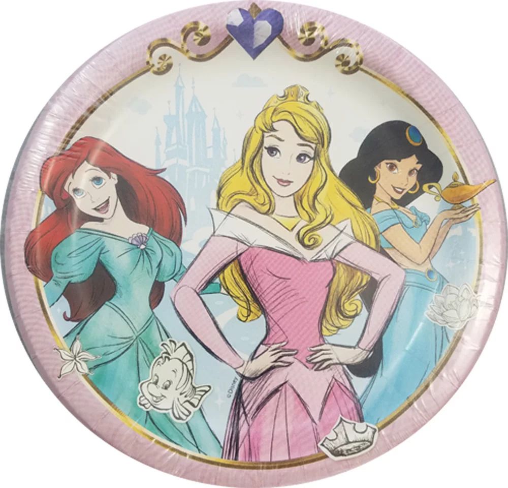 Disney Princess 'Friendship' Small Paper Plates (8ct) | Walmart (US)