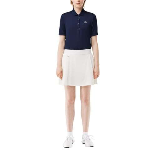 Lacoste Women's Sport Ultra Dry Stretch Golf Skirt with Liner, Flour/Flour, 0 | Amazon (US)