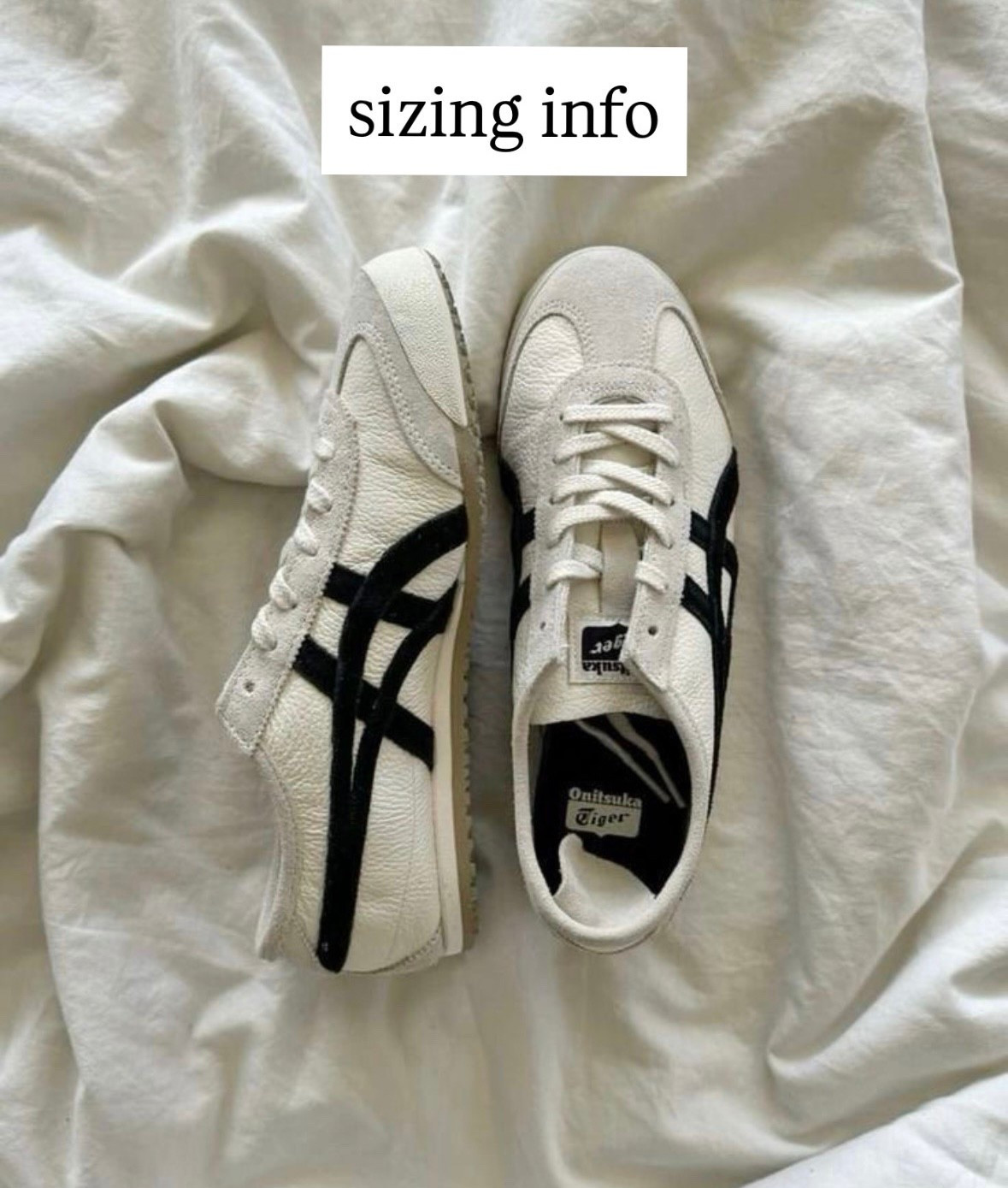 i’m a size 6 women’s and i wear size 4.5 men’s in these onitsuka. the color is vintage birch black. you can only purchase on 3rd party websites not on onitsuka.com