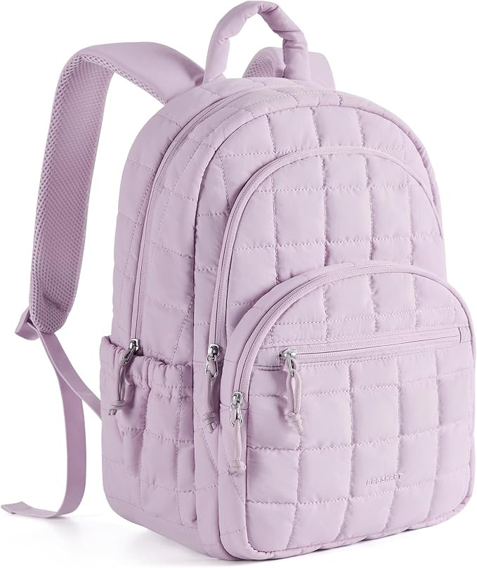 BAGSMART College Laptop Backpack, Travel Backpack for Women, Quilted Casual Daypack, Water-Resist... | Amazon (US)