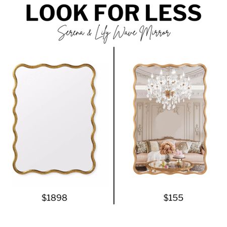 Look for less: Serena and lily gold wave mirror

#LTKxPrime #LTKGiftGuide #LTKhome