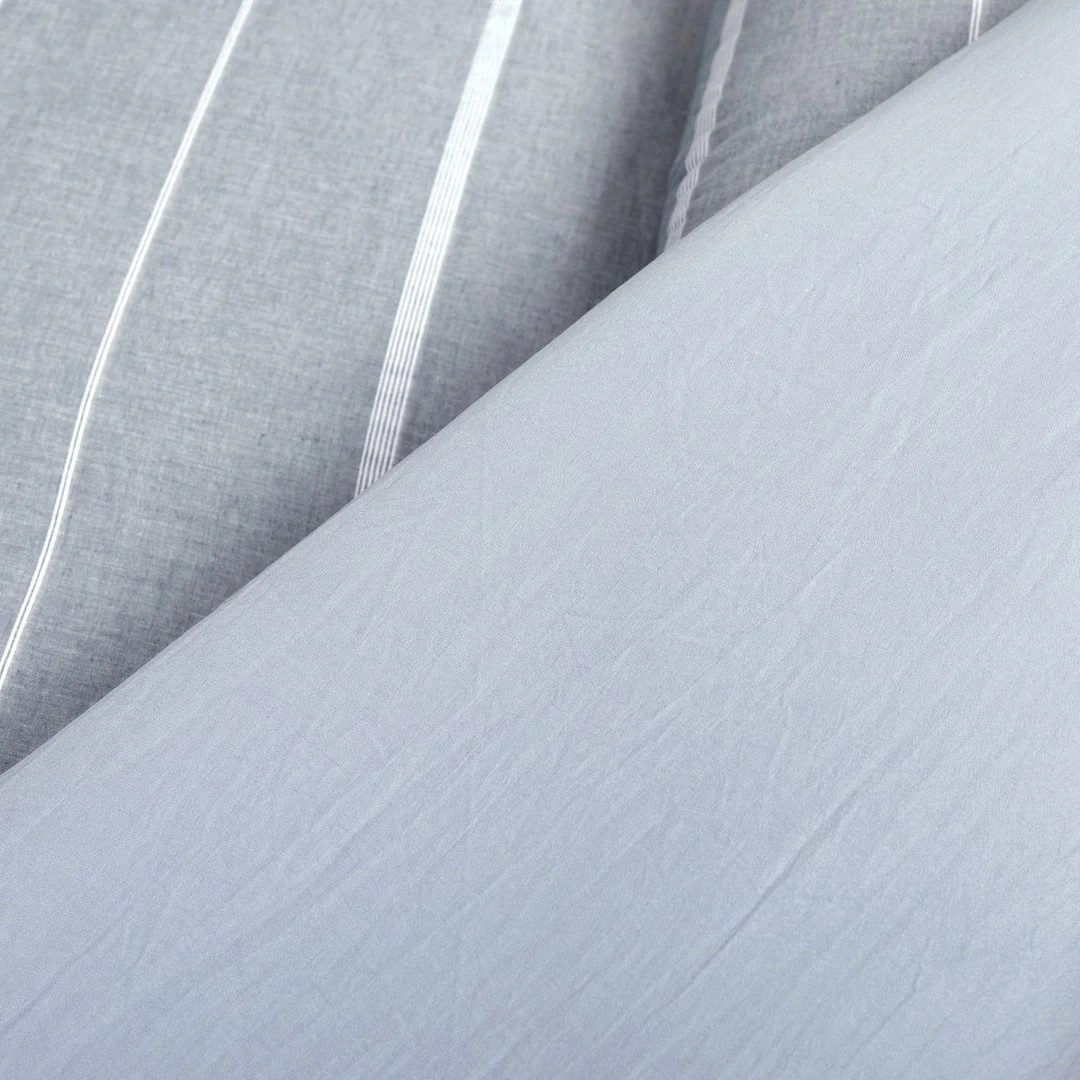 Classic Farmhouse Chalk Stripe 3 Piece Comforter Set | Lush Decor