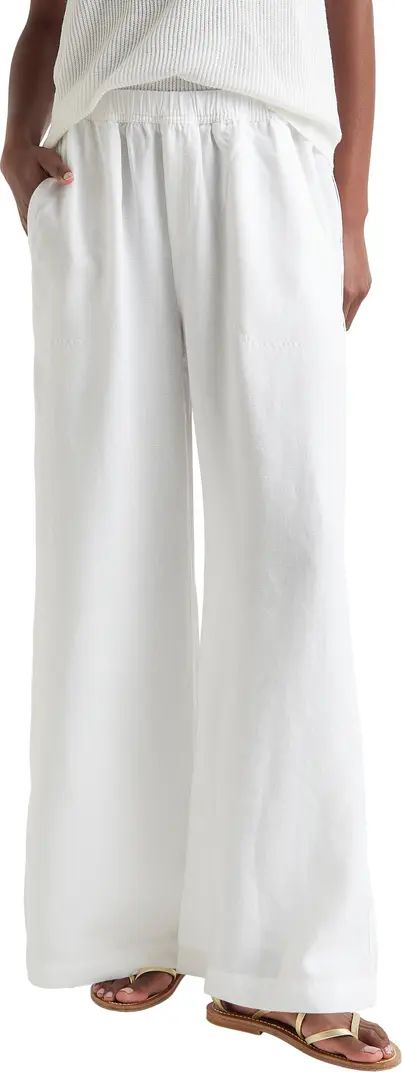 Angie Lyocell & Linen Palazzo Pants | Nordstrom