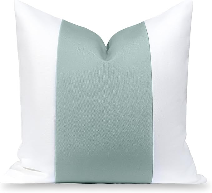 Hofdeco Premium Coastal Grandmillennial Patio Indoor Outdoor Throw Pillow Cover Only, 20"x20" Wat... | Amazon (US)