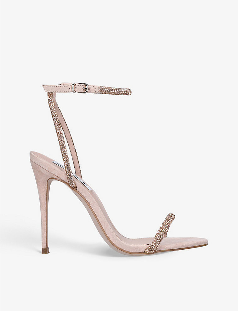 Breslin rhinestone-embellished suede heels | Selfridges