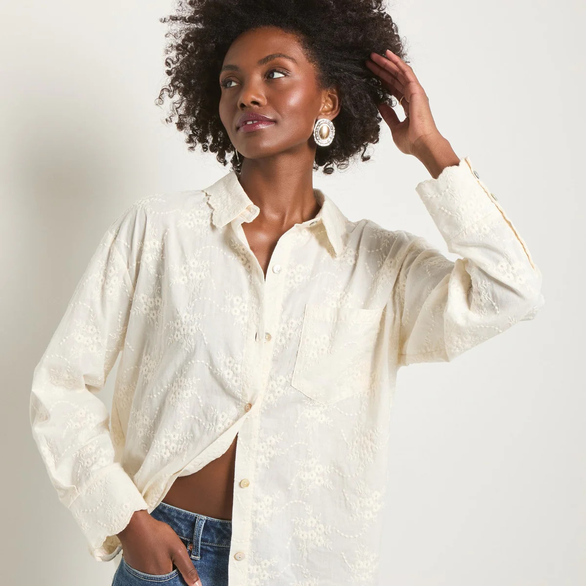 Radiance Eyelet Shirt | Seventy Eight and Sunny