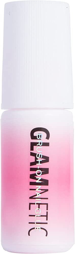 Glamnetic Super Strong Brush On Nail Glue | Brush Tip Applicator, Mess Free, Travel Friendly, Veg... | Amazon (US)