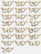 Fiona Initial Necklace - Clear/Gold | BaubleBar (US)