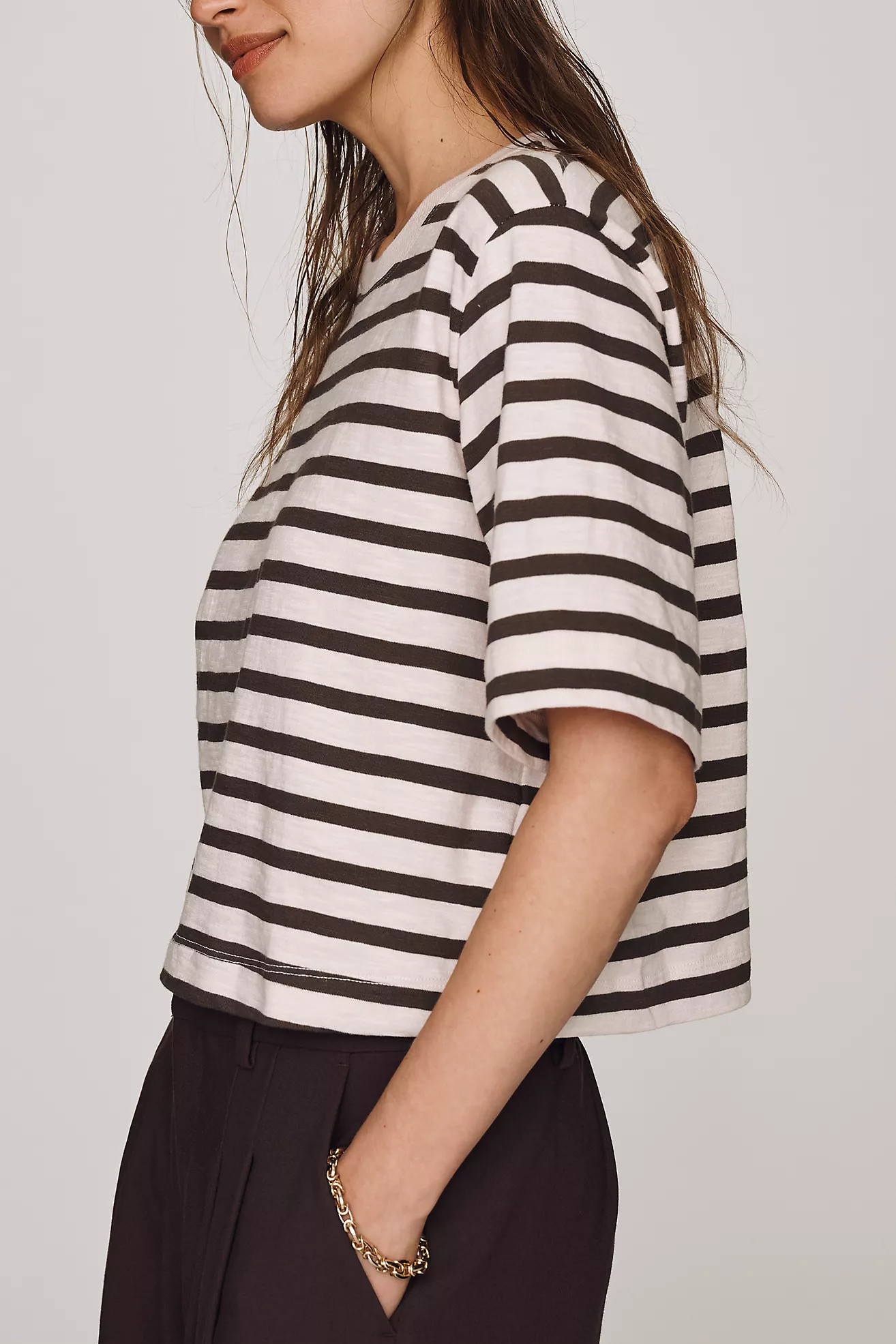 Maeve Corey Cotton Boxy Tee | Anthropologie (US)